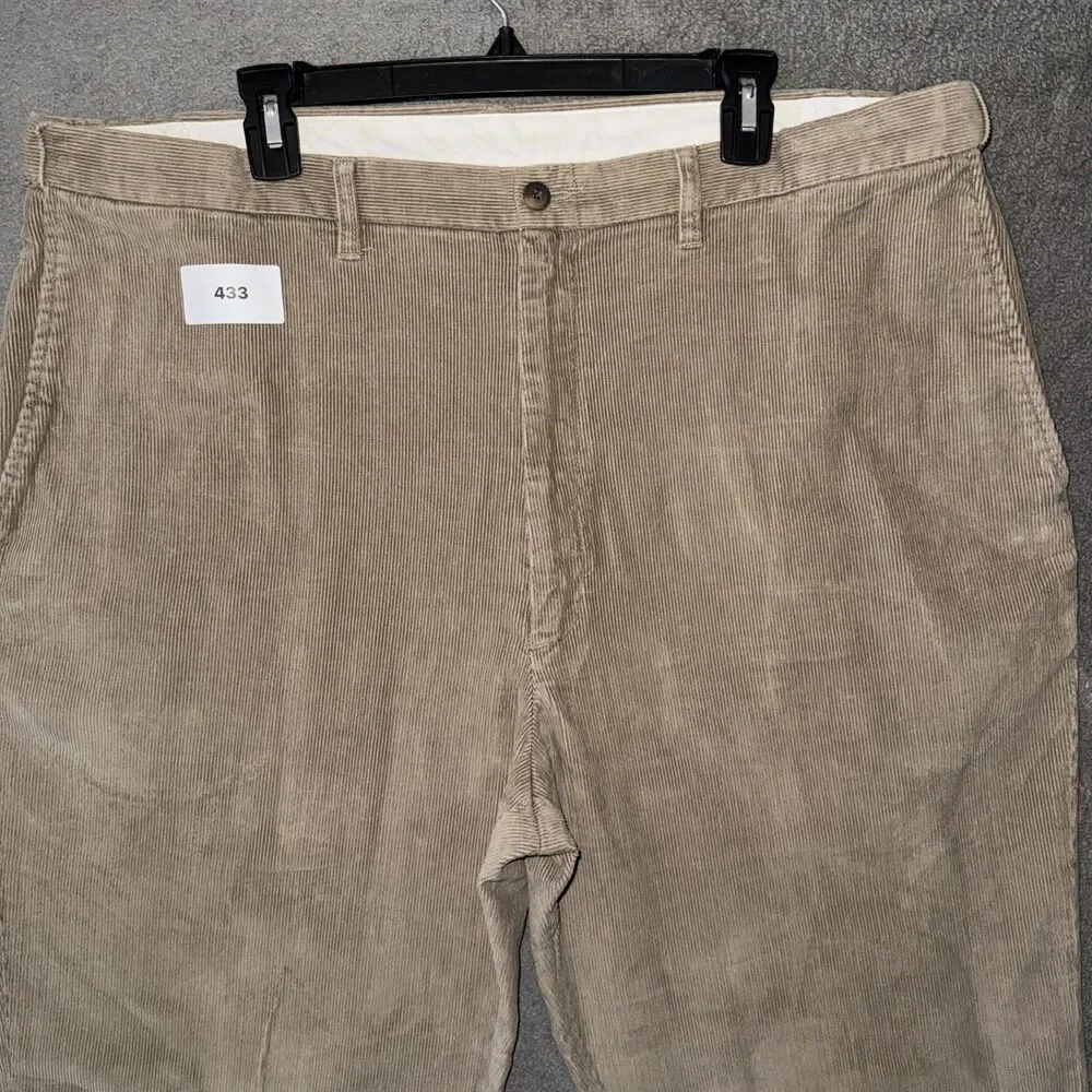 Haggar Corduroy Pants Mens 40x31 (Tag 42) Tan Expandable Waist WPL 386 - Picture 2 of 12